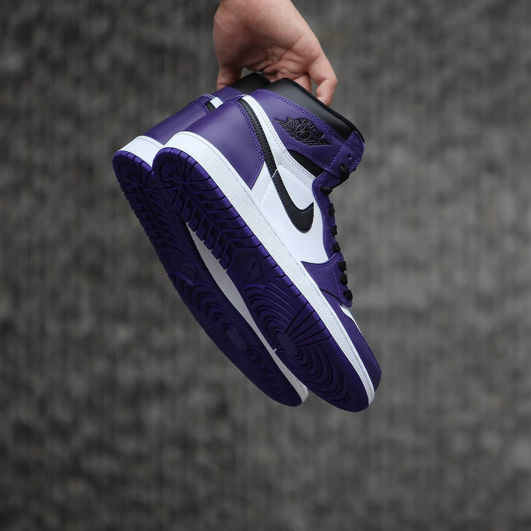 恶人紫AJ1释出官图将于4日11日发售! 货号:555088-500