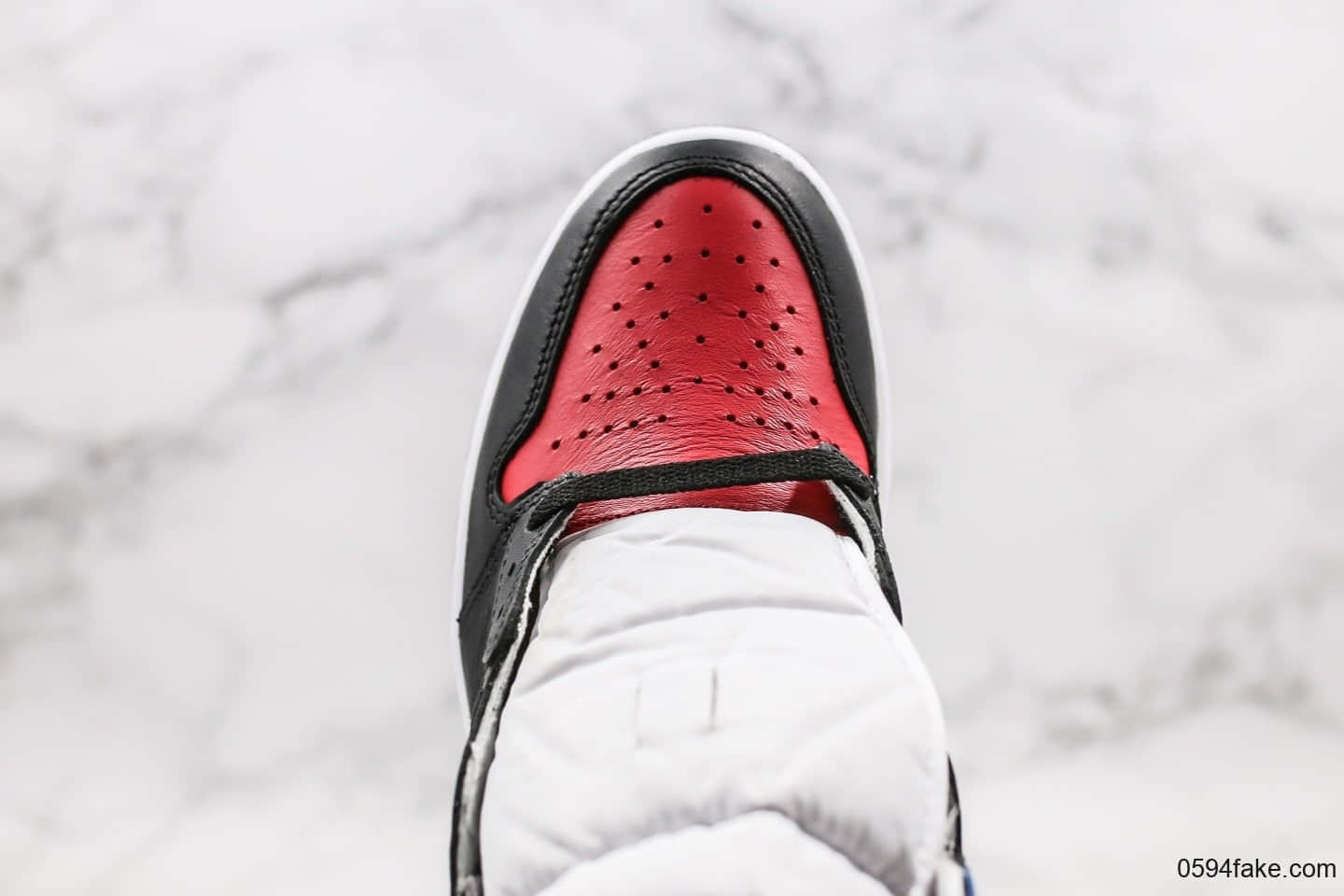 乔丹Air Jordan 1 Retro High OG纯原版本高帮AJ1狼图腾3D印花图黑红脚趾配色原厂大底高清洁度鞋面 货号:DC7071-610