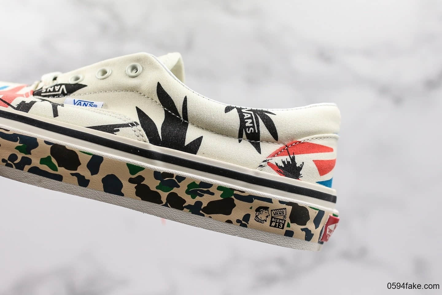 万斯Vans Era 95 DX公司级版本低帮安纳海姆加州系列侧边图案原厂硫化大底内置钢印 货号：VN0A2RR1VPH