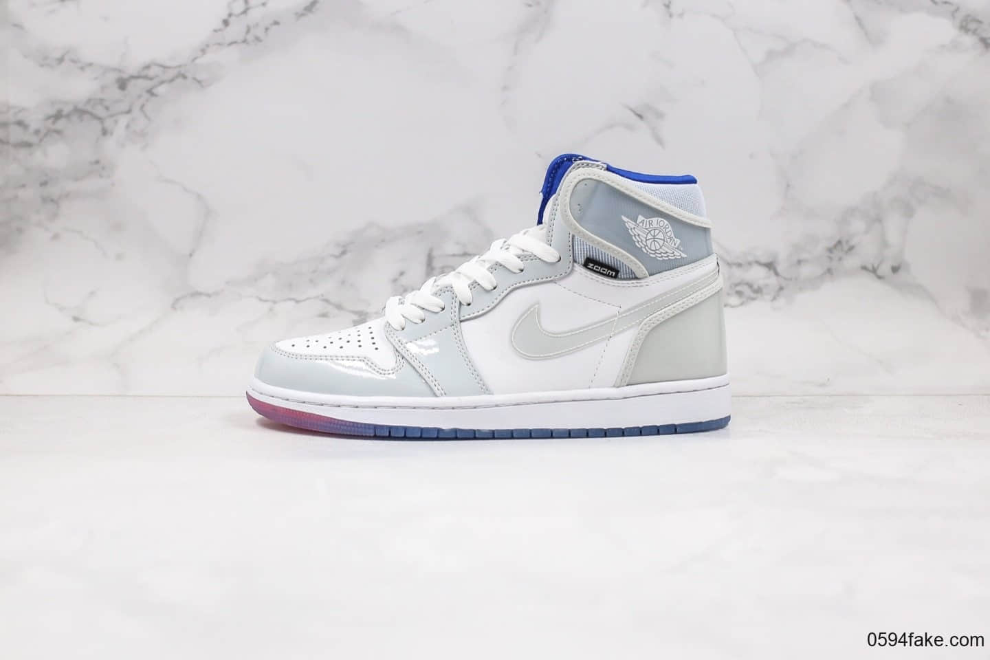 乔丹Air Jordan 1 Zoom R2T “Racer Blue”OG纯原版本白蓝配色原档案数据开发 货号：CK6637-104