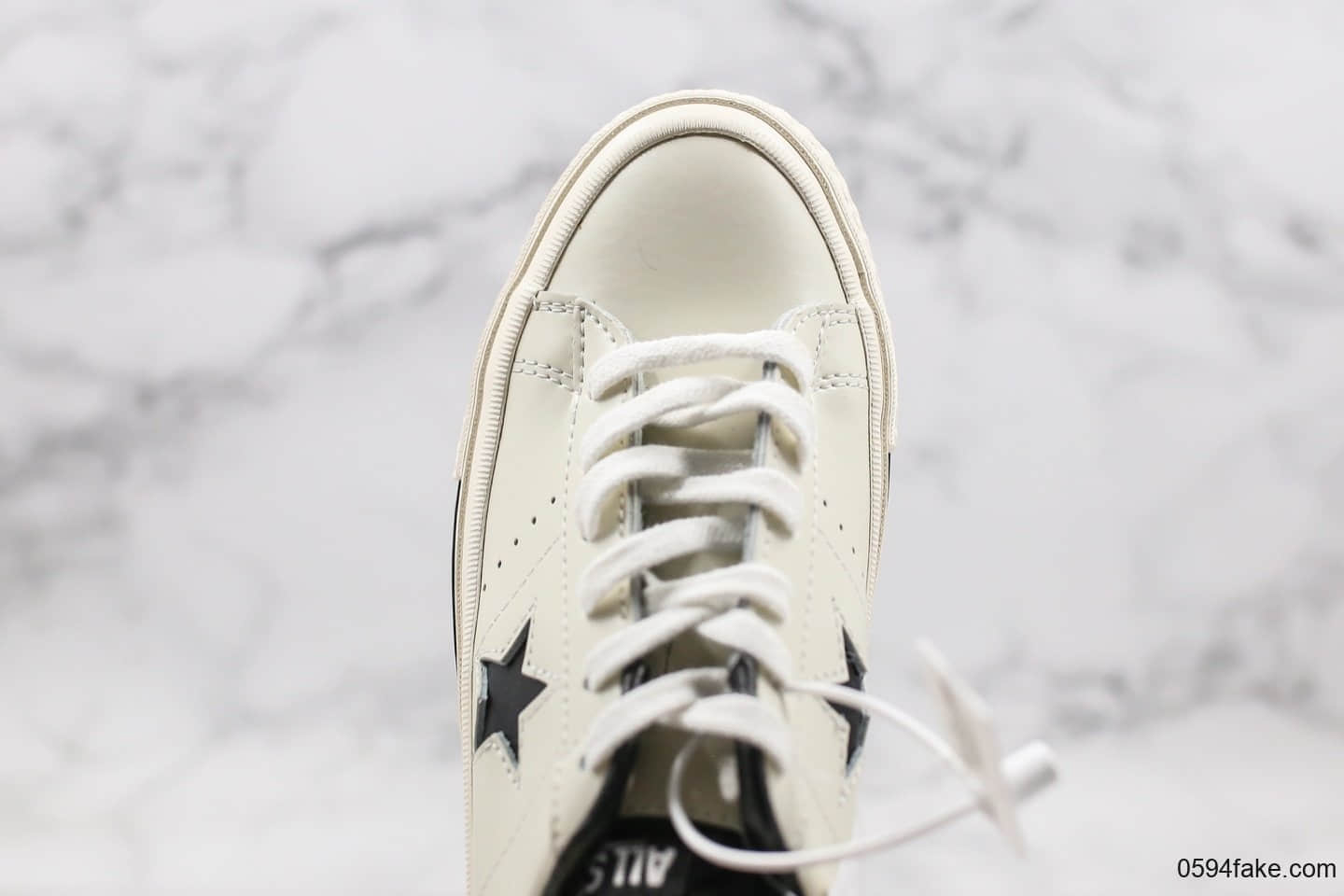 匡威Converse One Star Suede公司级版本杰克一星系列皮面低帮板鞋米白色原装硫化蓝底