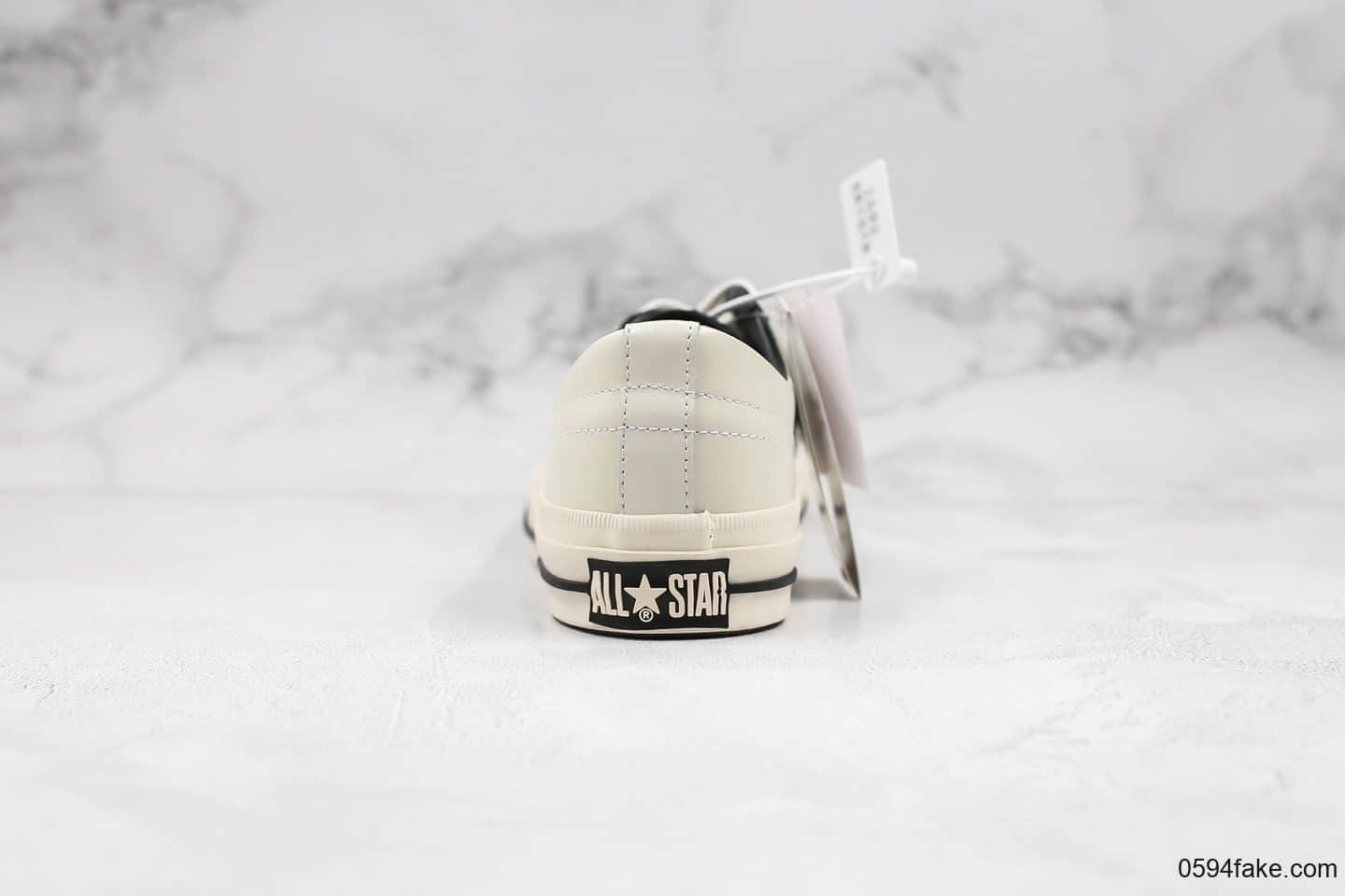 匡威Converse One Star Suede公司级版本杰克一星系列皮面低帮板鞋米白色原装硫化蓝底