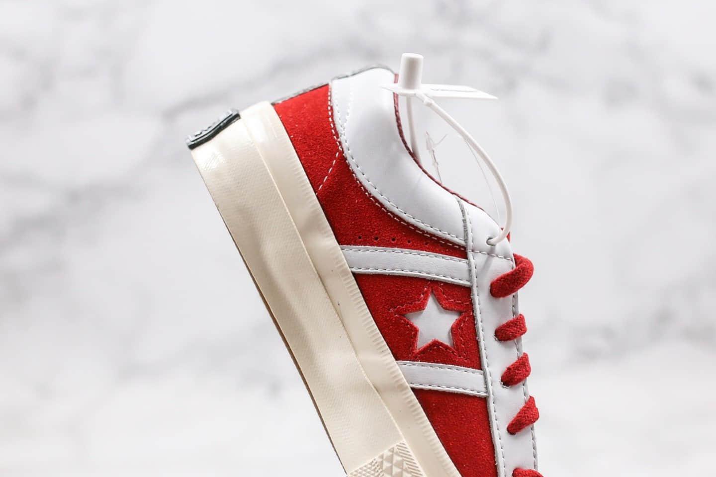 匡威Converse Japan Skateboarding BREAKSTAR SK CV OX公司级版本低帮双杠一星白红色欧阳娜娜同款原厂硫化大底