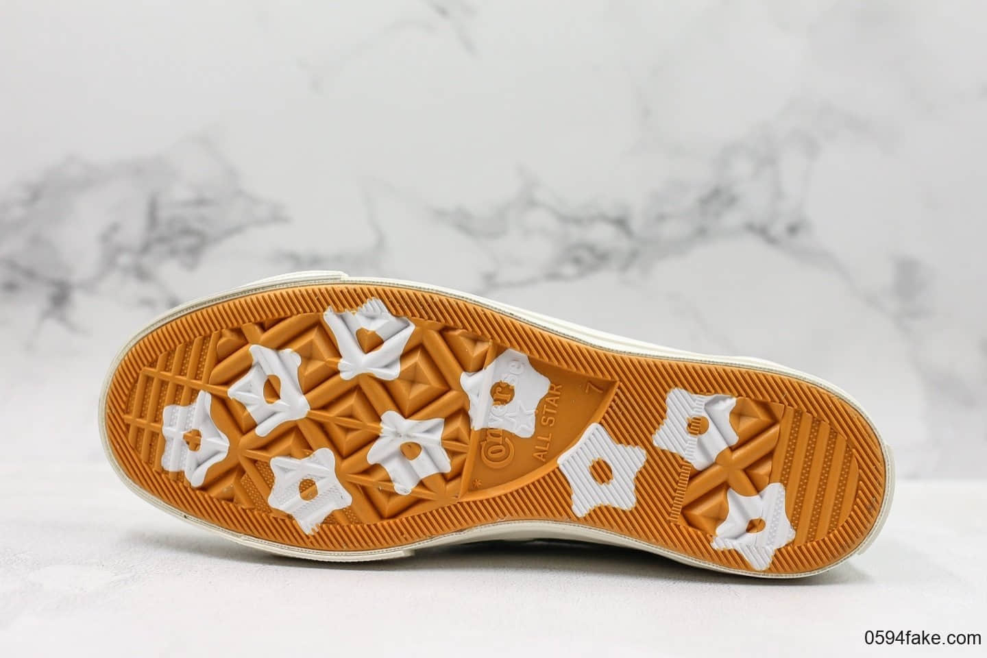 匡威Creator x Converse One Star Ox Golf Le Fleur公司级版本嘻哈歌手TTC联名小花麂皮板鞋浅绿配色软蓝底