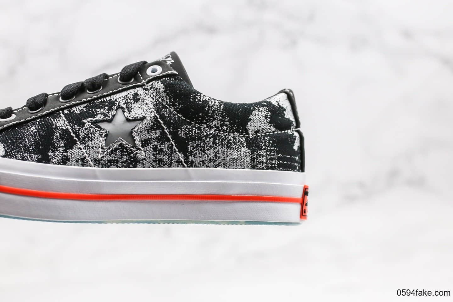 匡威Sad Boys x Converse One Star公司级版本伤心男孩联名木村一星系列板鞋涂鸦灰黑配色原楦开发 货号：165743C