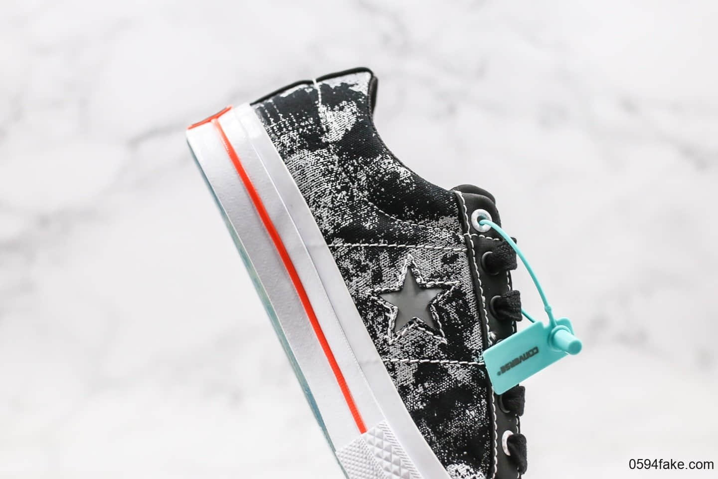 匡威Sad Boys x Converse One Star公司级版本伤心男孩联名木村一星系列板鞋涂鸦灰黑配色原楦开发 货号：165743C