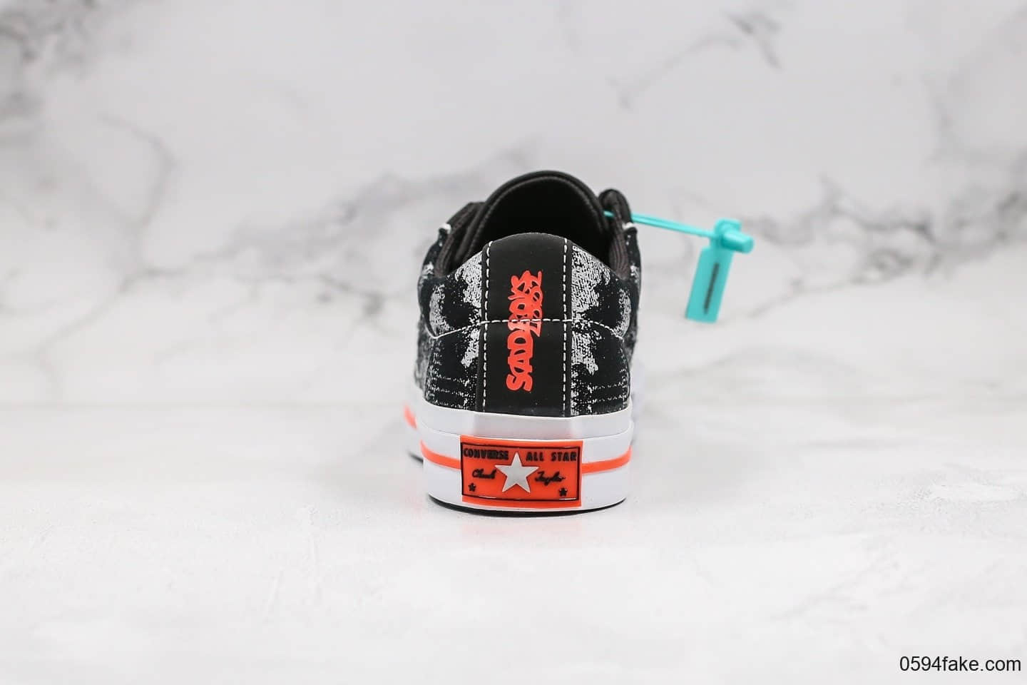 匡威Sad Boys x Converse One Star公司级版本伤心男孩联名木村一星系列板鞋涂鸦灰黑配色原楦开发 货号：165743C