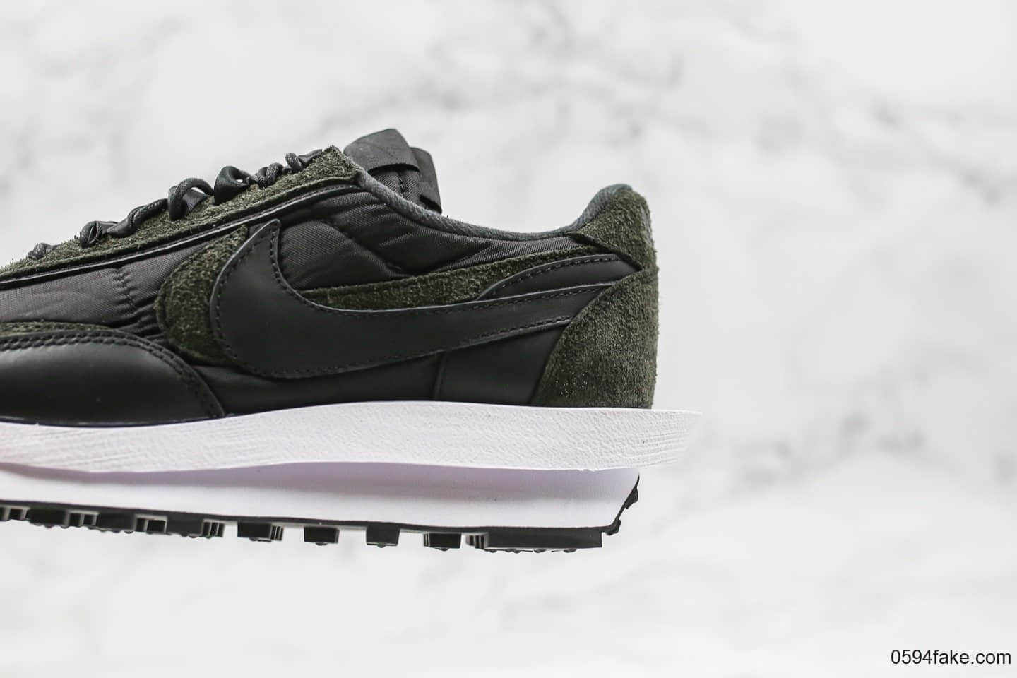 耐克Nike LVD Waffle Daybreak x Sacai纯原版本华夫解构牛津布纯黑尼龙原盒原标原档案数据开发 货号:BV0073-002