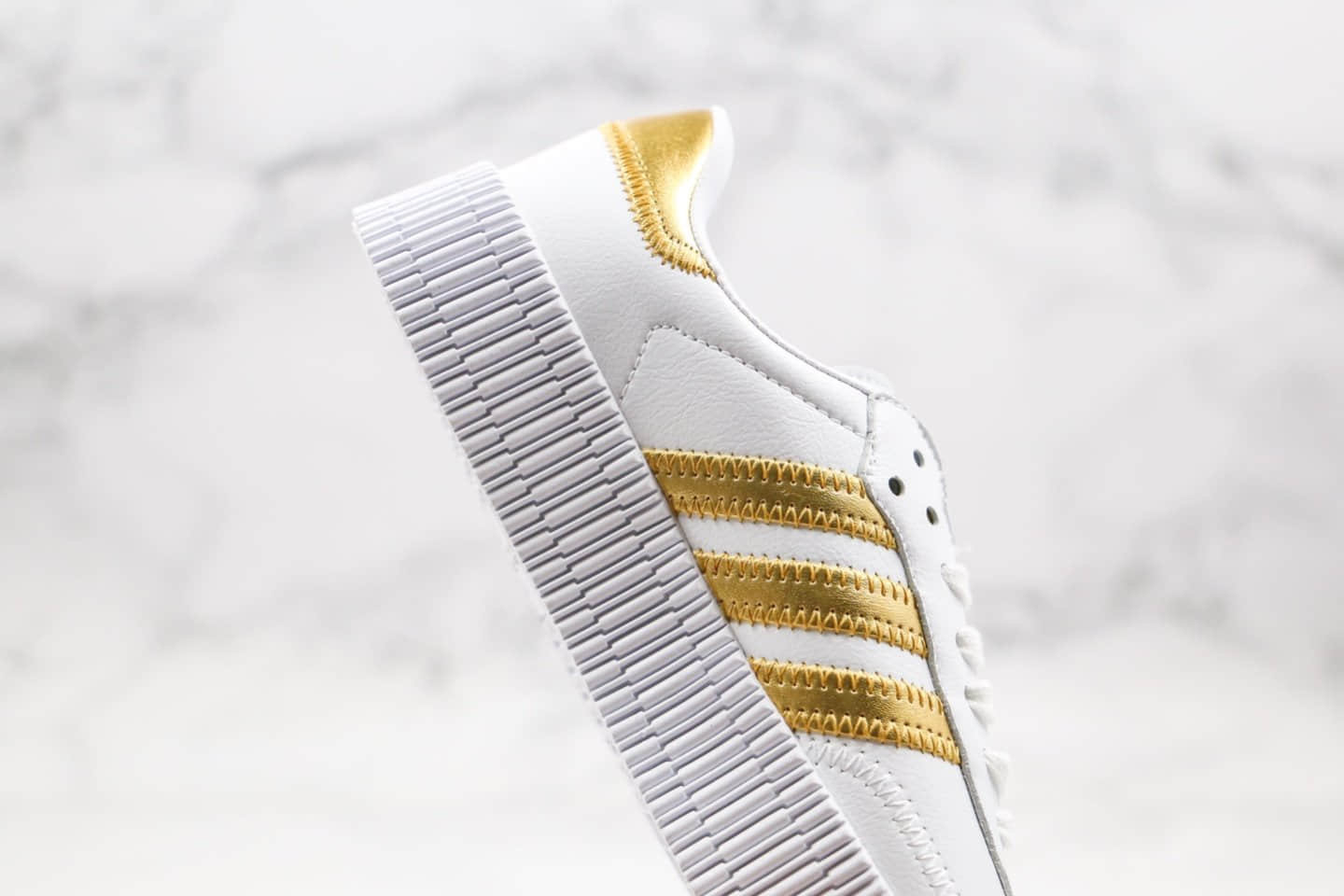 阿迪达斯Adidas Originals Samba Rose W纯原版本三叶草桑巴系列白金色松糕鞋原盒原标 货号:EE4681