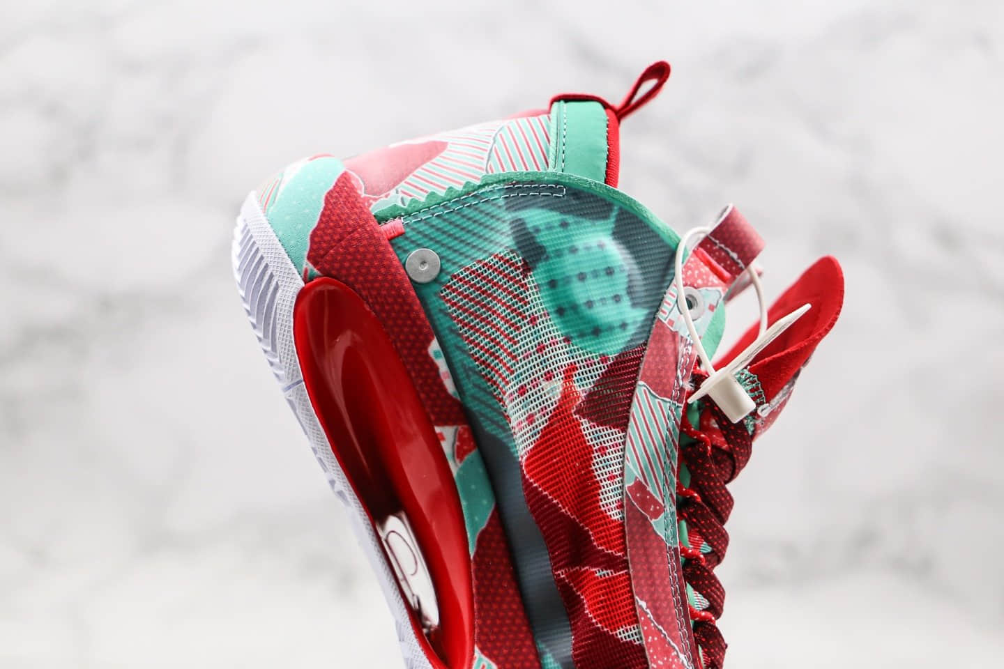 乔丹Air Jordan XXXIV Wrapping Paper纯原版本圣诞红AJ34塔图姆上脚配色内置气垫支持实战 货号:BQ3381-301