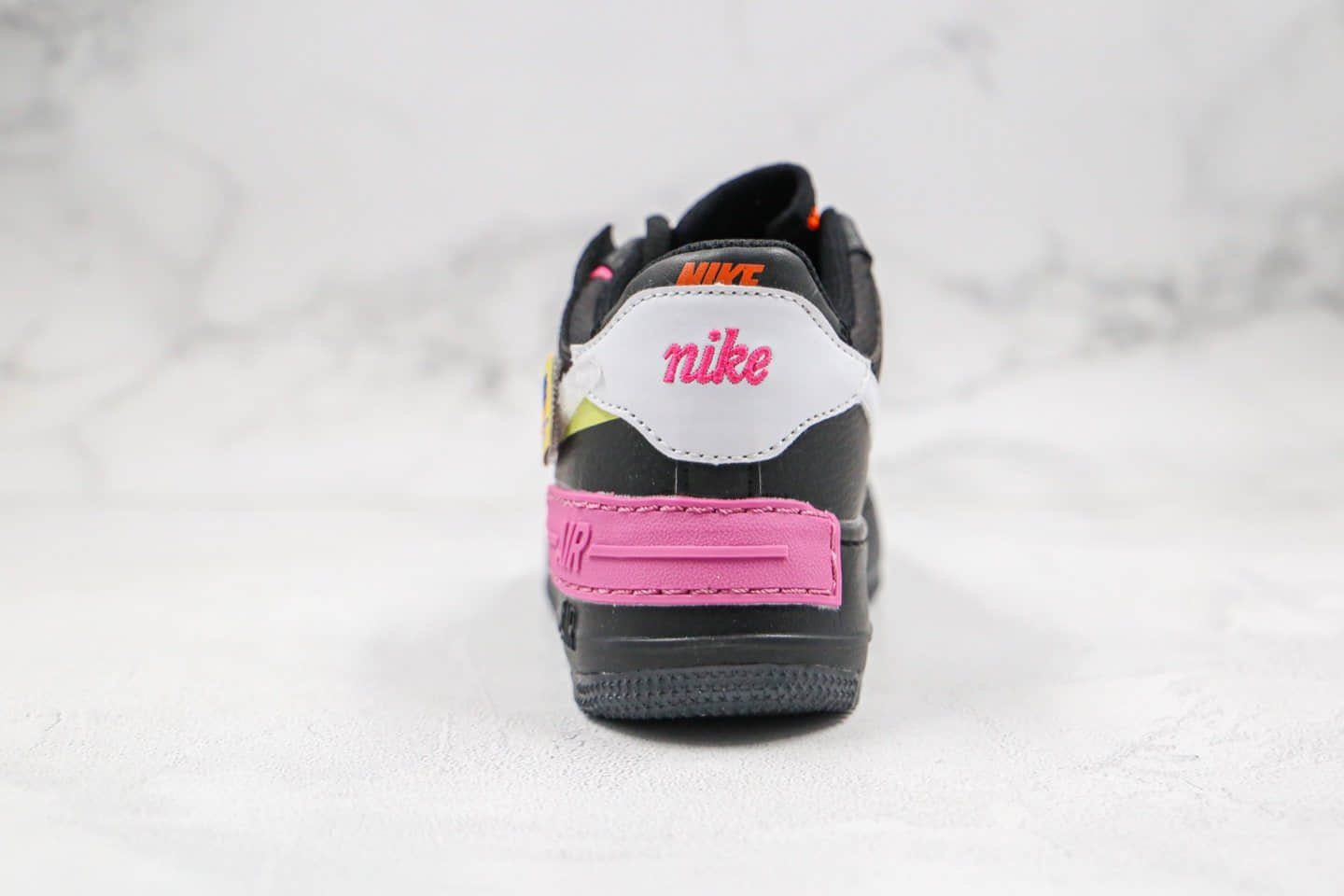 耐克Nike Air Force 1 Shadow纯原版本低帮空军一号马卡龙笑脸黑粉色原档案数据开发 货号：CU4743-001