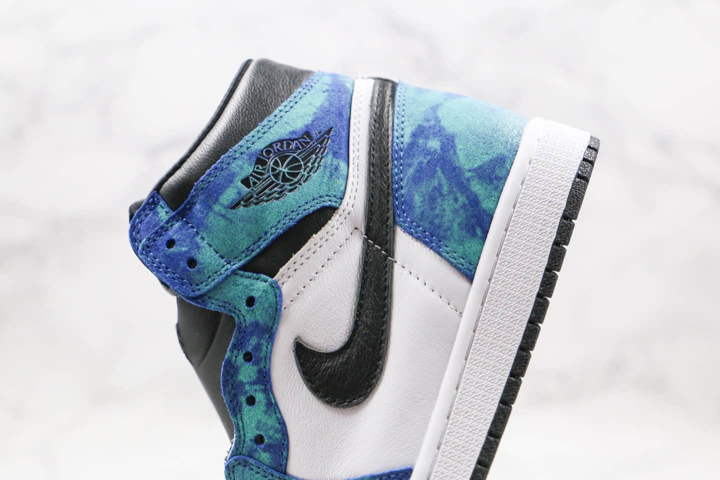 乔丹Air Jordan 1 Tie-Dye纯原版本高帮AJ1扎染蓝色原楦头纸板打造原档案数据开发 货号：CD0461-100