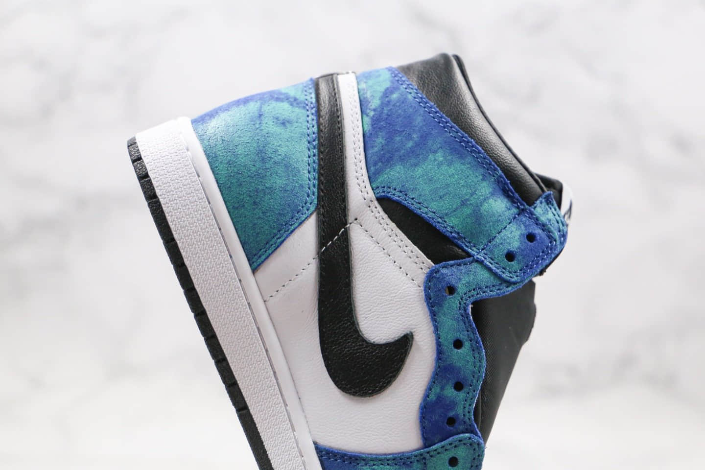 乔丹Air Jordan 1 Tie-Dye纯原版本高帮AJ1扎染蓝色原楦头纸板打造原档案数据开发 货号：CD0461-100