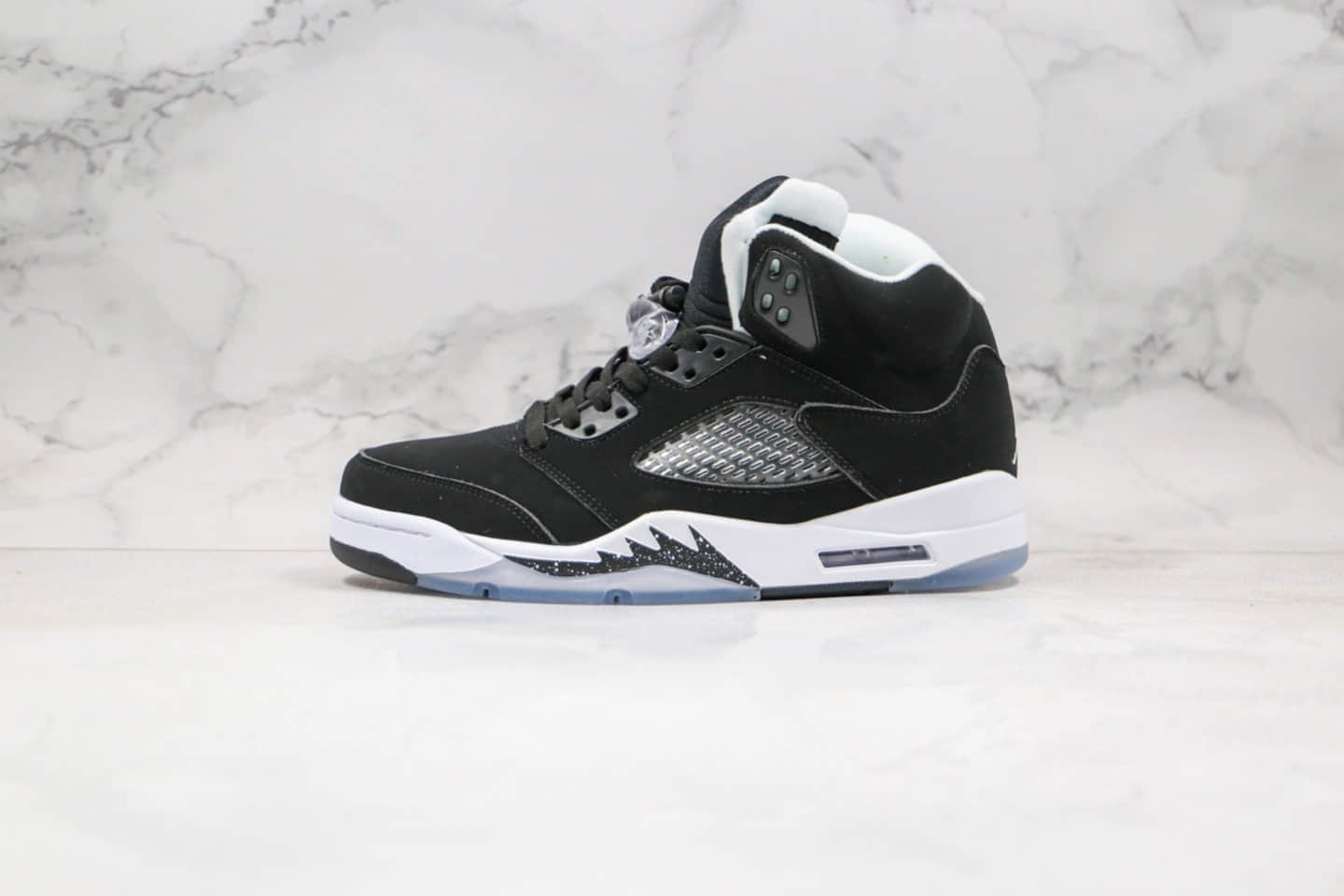 乔丹Air Jordan 5 Paris Saint-Germain纯原版本巴黎圣日耳曼联名款AJ5黑白色3M反光原楦头纸板打造 货号:136027-035