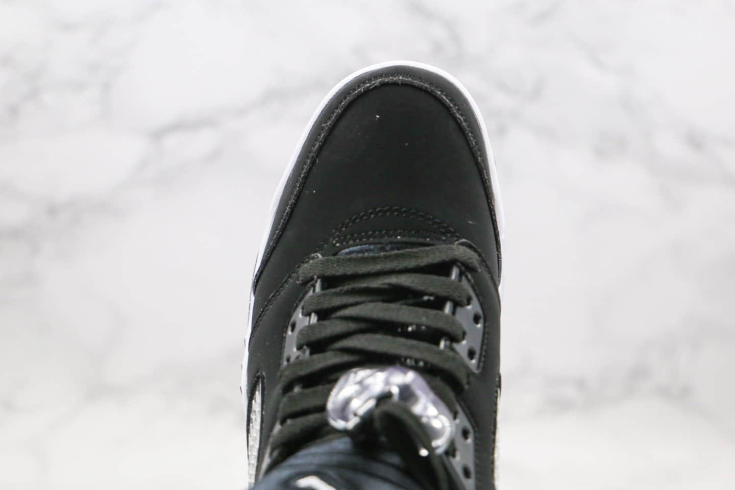 乔丹Air Jordan 5 Paris Saint-Germain纯原版本巴黎圣日耳曼联名款AJ5黑白色3M反光原楦头纸板打造 货号:136027-035