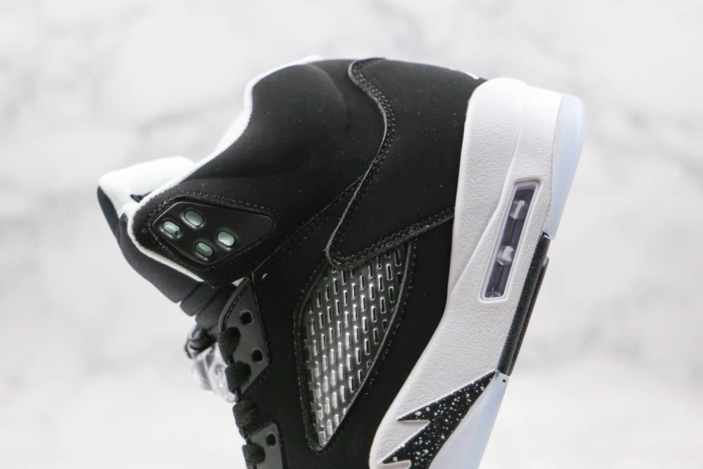 乔丹Air Jordan 5 Paris Saint-Germain纯原版本巴黎圣日耳曼联名款AJ5黑白色3M反光原楦头纸板打造 货号:136027-035