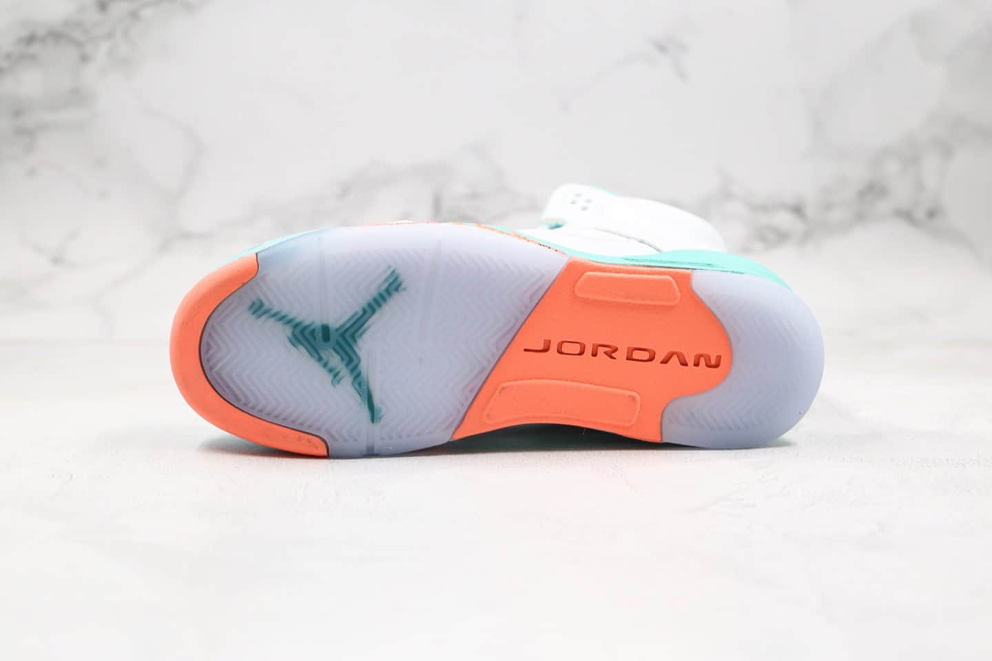 乔丹Air Jordan 5 Light Aqua纯原版本冰蓝糖果色AJ5内置可视气垫原档案数据开发正确后跟定型 货号:440892-100