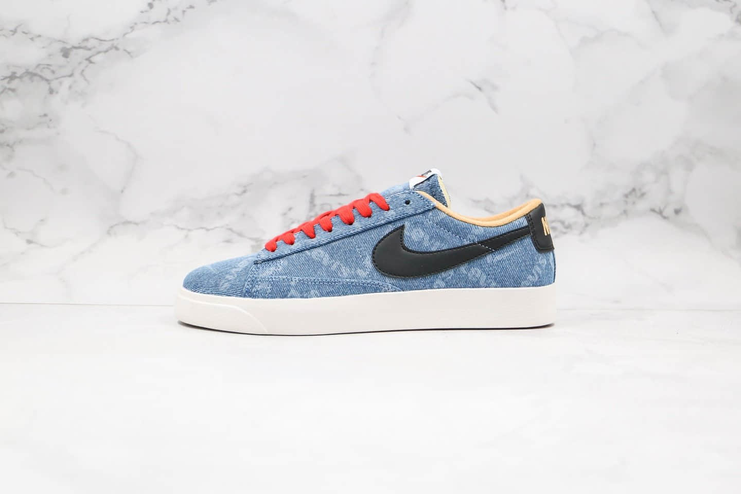 耐克Nike Blazer Mid x Levi's Strauss纯原版本低帮开拓者李维斯联名款原盒配件齐全 货号:BQ4808-600