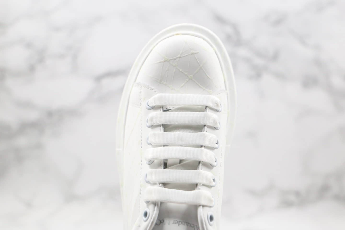 亚历山大Alexander McQueen sole sneakers纯原版本麦昆手绘夜光小白鞋原盒配件齐全正确丝绸牛皮鞋面