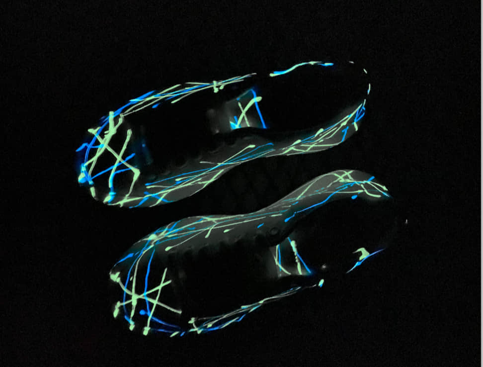 亚历山大Alexander McQueen sole sneakers纯原版本麦昆手绘夜光小白鞋原盒配件齐全正确丝绸牛皮鞋面