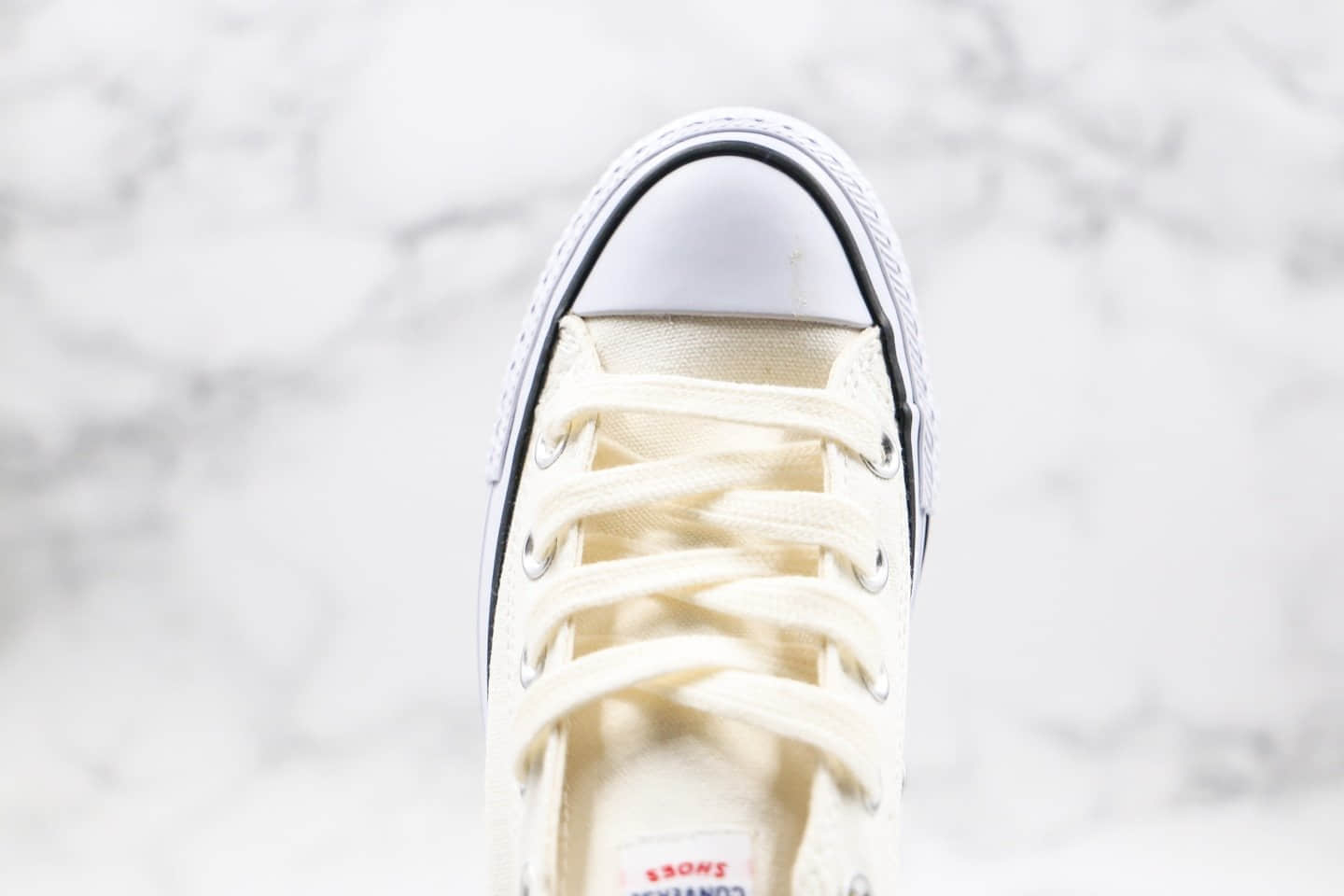 匡威Converse All Star公司级版本低帮帆布鞋日产红盒米白配色蓝底双围条