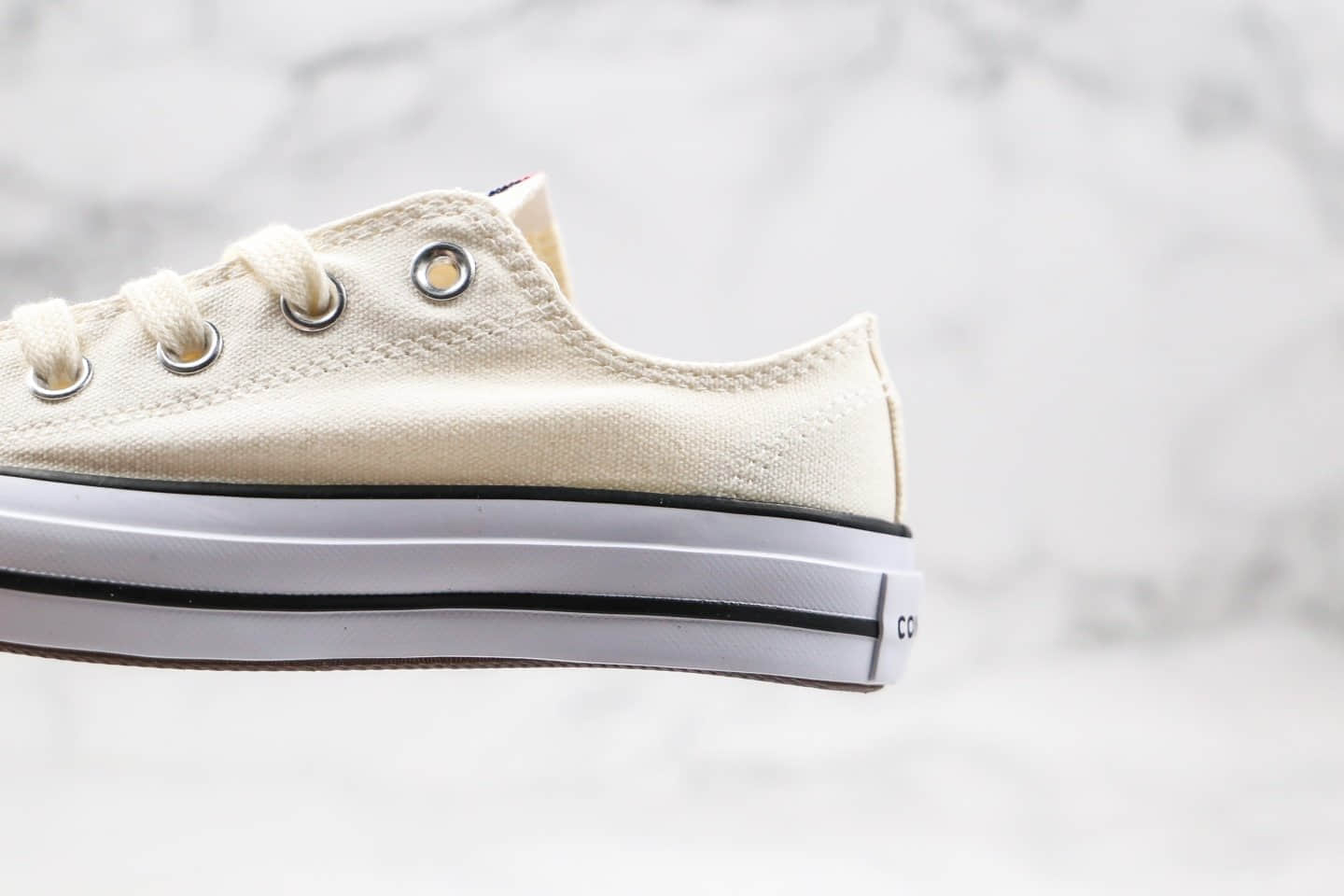 匡威Converse All Star公司级版本低帮帆布鞋日产红盒米白配色蓝底双围条