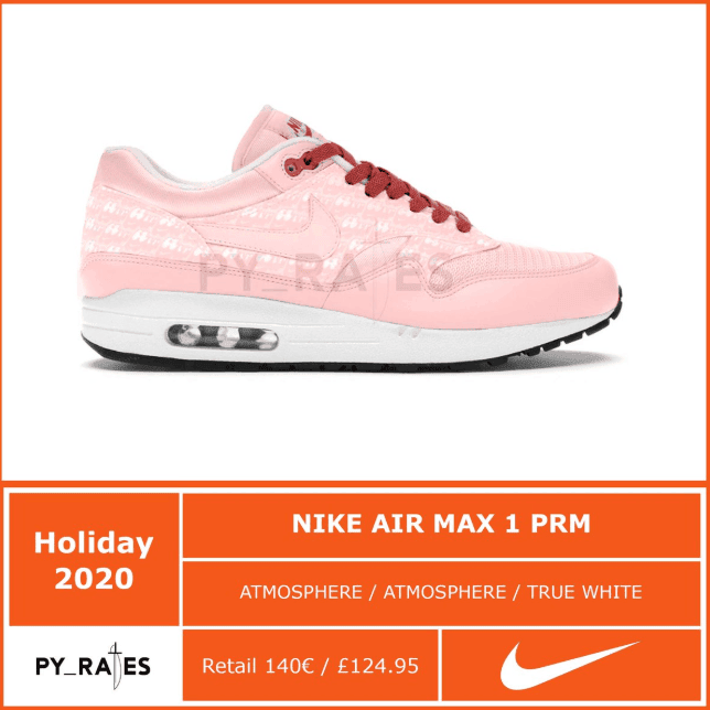 Nike Air Max 1“Pink Lemonade”复刻渲染图释出!今年年底登场!