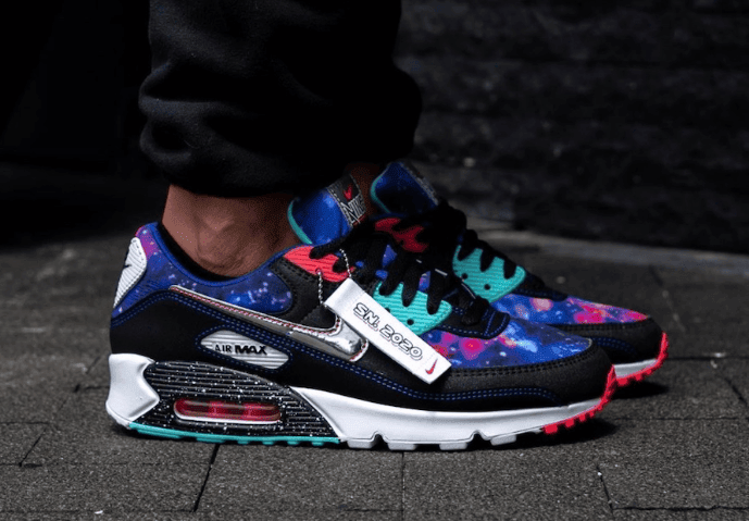 银河星空主题!Nike Air Max 90“ Galaxy”上脚图曝光! 货号:CW6018-001