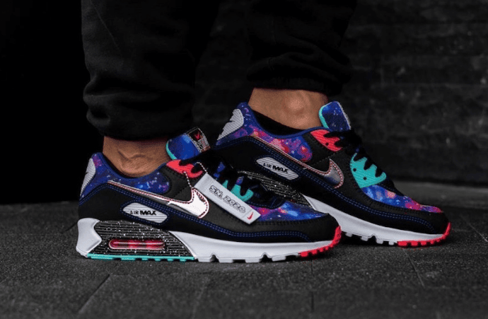 银河星空主题!Nike Air Max 90“ Galaxy”上脚图曝光! 货号:CW6018-001