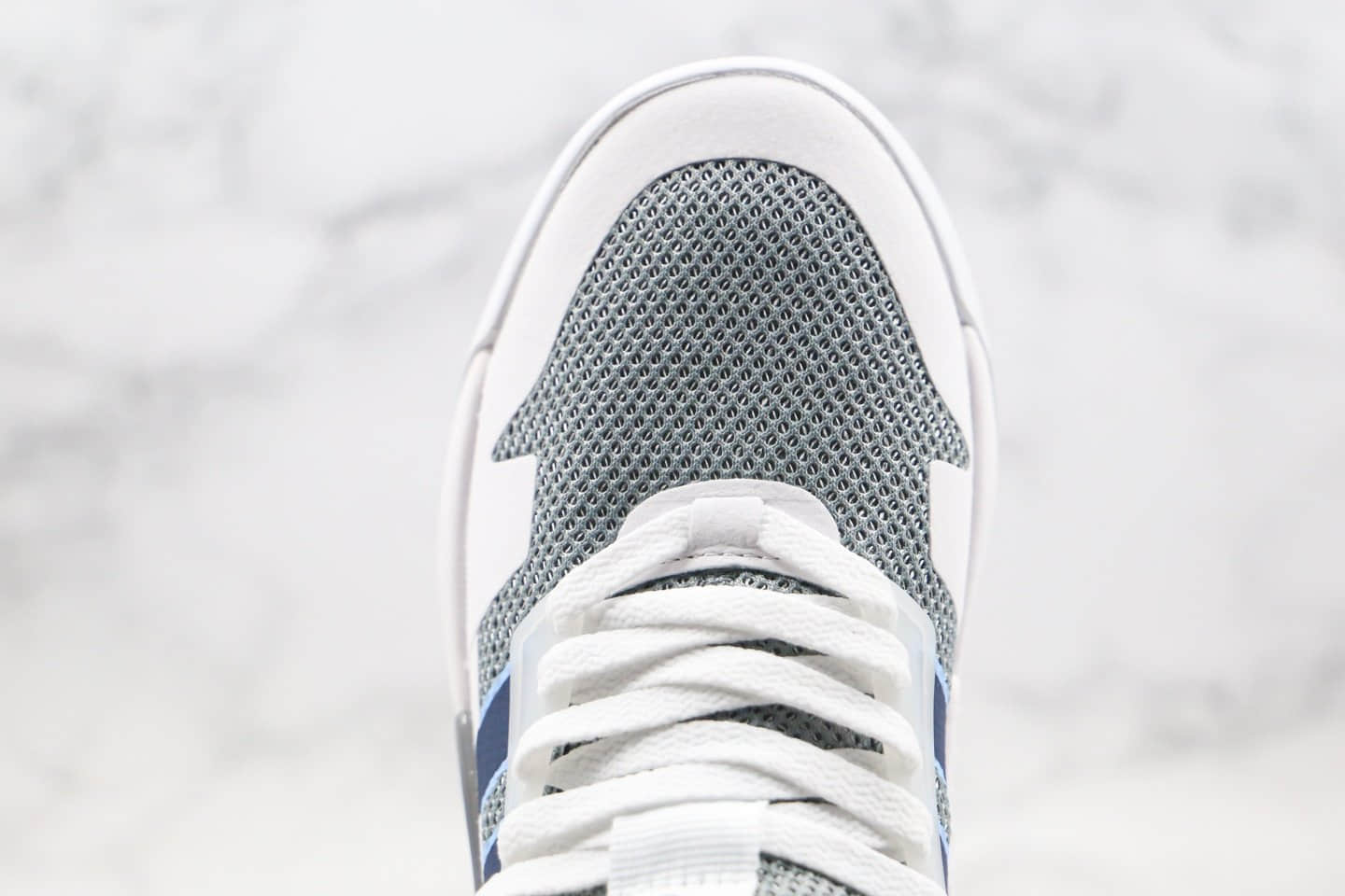 阿迪达斯Adidas neo PLAY9TIS 2.0纯原版本三条纹NEO高帮板鞋灰白蓝色原盒原标原档案数据开发 货号：EF0636