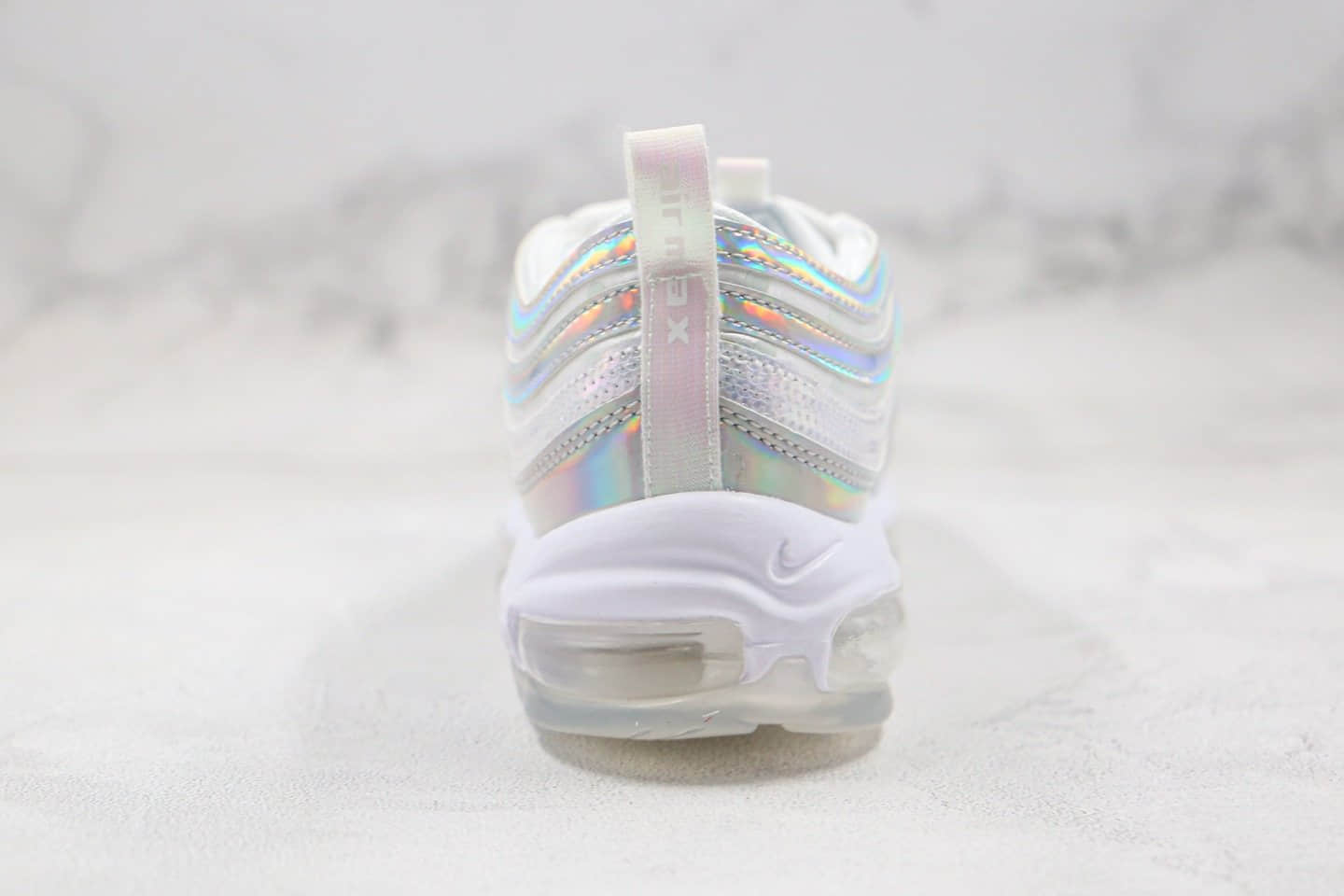耐克Nike Air Max 97 Opalescent纯原版本子弹头气垫鞋珍珠炫彩配色内置全掌气垫正确鞋面卡色 货号：CU8872-196