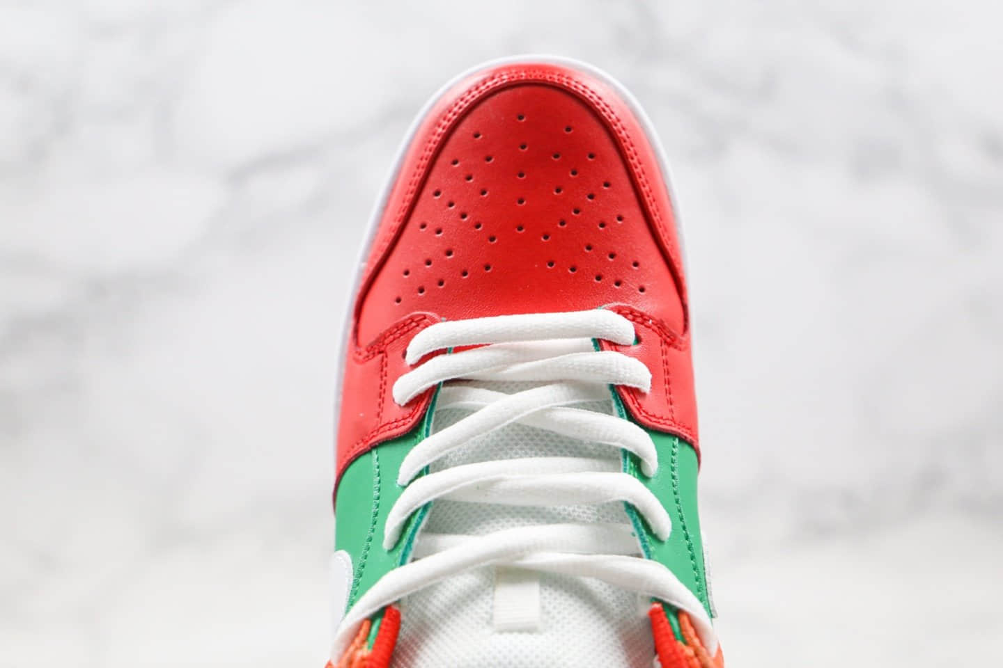 耐克Nike SB Dunk Low x 7-Eleven纯原版本便利店联名款橙绿红色SB DUNK板鞋内置Zoom气垫原盒原标 货号：CZ5130-600
