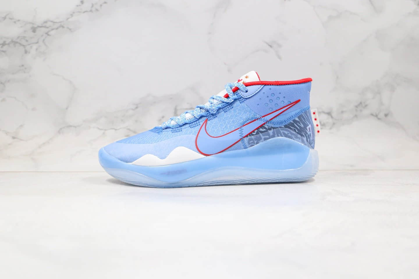 耐克Nike Zoom KD12 EP SJX纯原版本杜兰特12代篮球鞋宝蓝色内置双层Zoom气垫支持实战 货号：CD4979-900