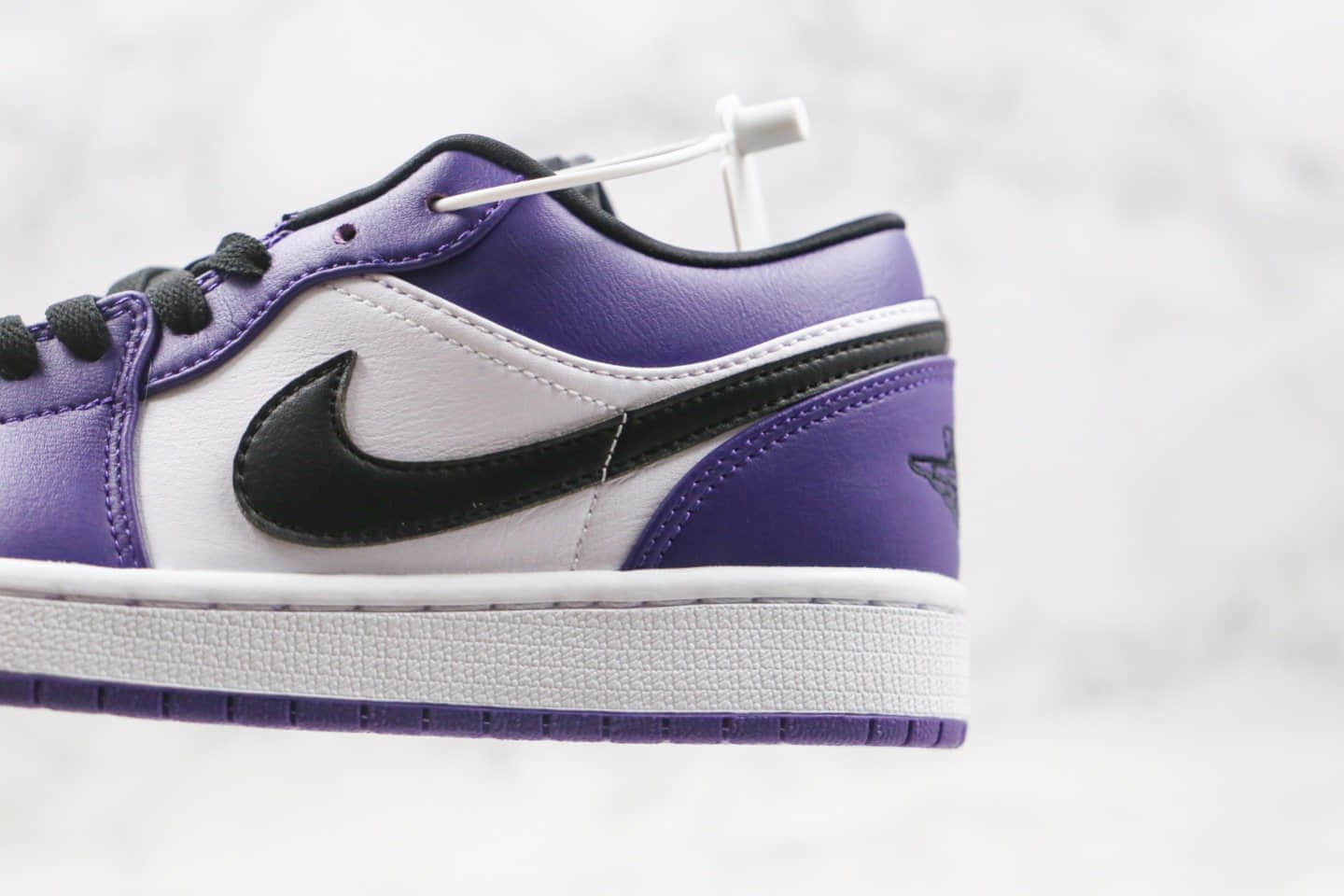 乔丹Air Jordan 1 Low纯原版本低帮AJ1白紫脚趾内置气垫原盒原标 货号:553558-500