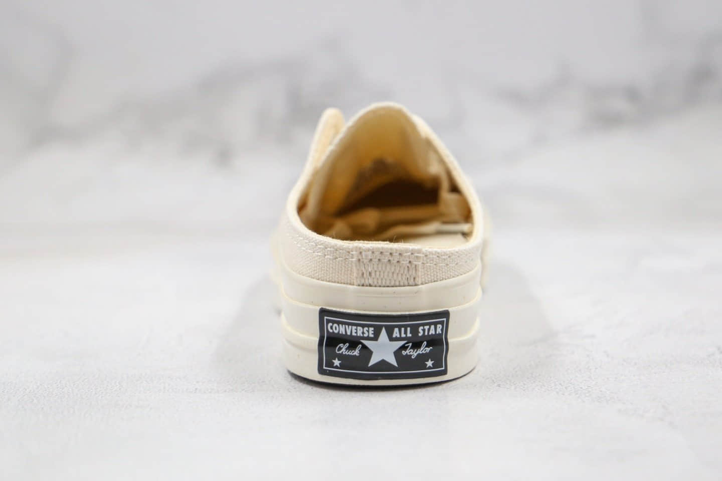 匡威Converse Chuck All Star 1970S公司级版本低帮奶白色冰淇淋懒人鞋一脚蹬原厂硫化正确硅蓝PU软中底 货号：167943C