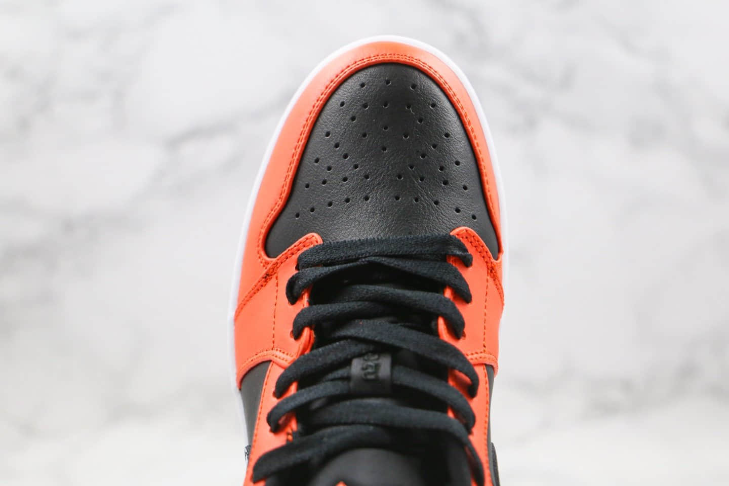 乔丹Air Jordan 1 Low纯原版本低帮AJ1黑扣碎黑橙色内置气垫正确后跟定型原厂头层皮革鞋面 货号：CK3022-008