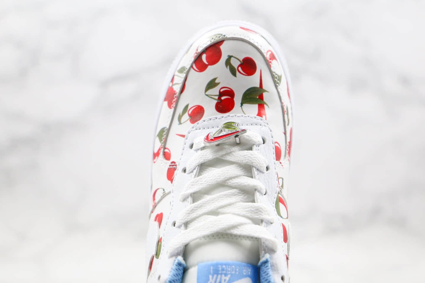 耐克Nike Air Force 1 Low GS纯原版本低帮空军一号白红蓝色樱桃配色内置气垫原楦头纸板打造 货号:CJ4094-100