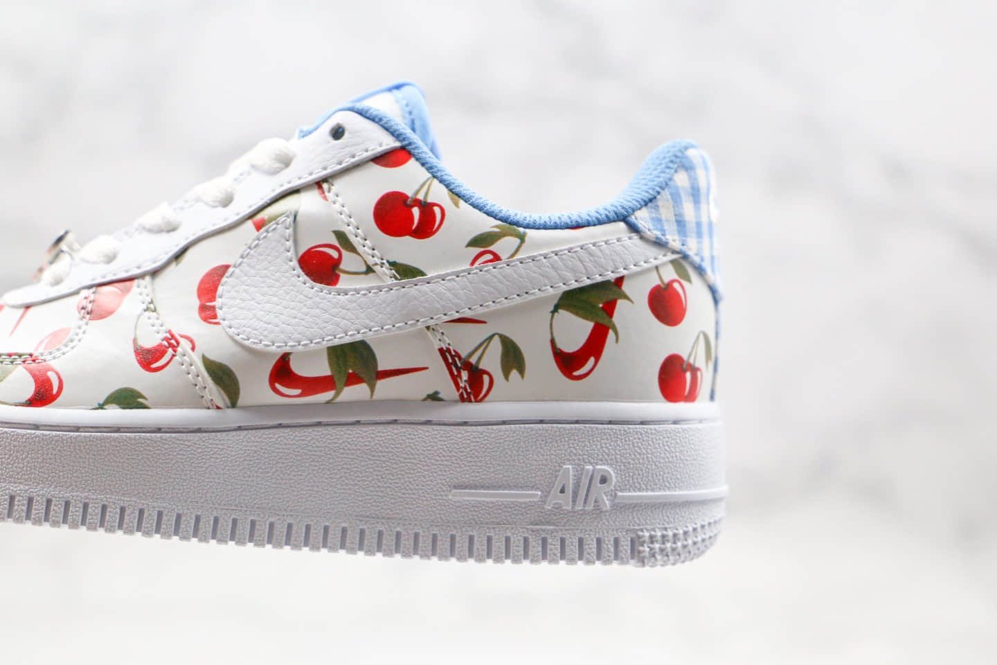 耐克Nike Air Force 1 Low GS纯原版本低帮空军一号白红蓝色樱桃配色内置气垫原楦头纸板打造 货号:CJ4094-100