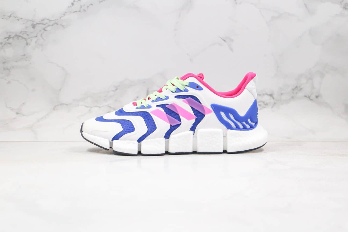 阿迪达斯adidas Climacool纯原版本清风毛毛虫爆米花跑鞋白紫色内置爆米花缓震大底原盒原标 货号:FX7847