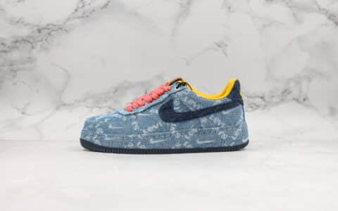 耐克Levi’s x Nike Air Force 1 Low纯原版本李维斯联名款低帮空军一号水洗牛仔配色内置气垫正确鞋面材质 货号：CV0670-447
