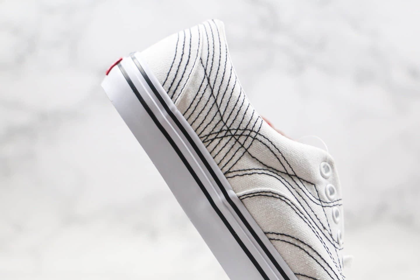 万斯Vans Classics Era 3ra White True Black公司级版本低帮三层重叠假线条纹白色原厂硫化大底内置钢印