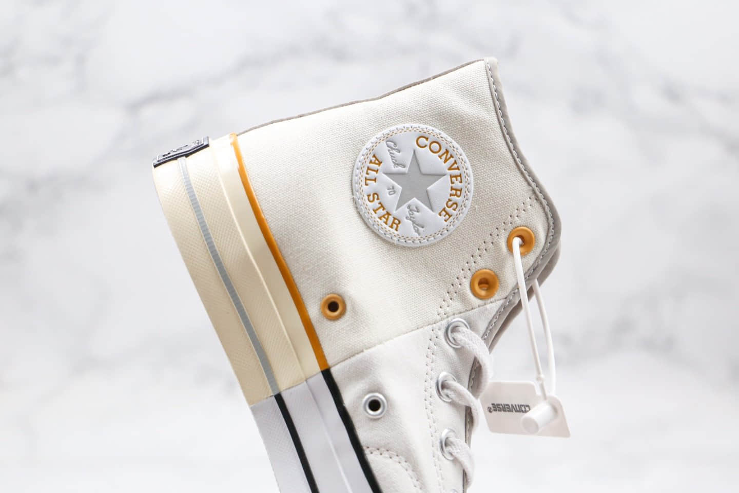 匡威Converse Restructured Chuck 1970 High White公司级版本高帮米白色解构拼接系列帆布鞋原厂硫化大底正确硅蓝PU软中底