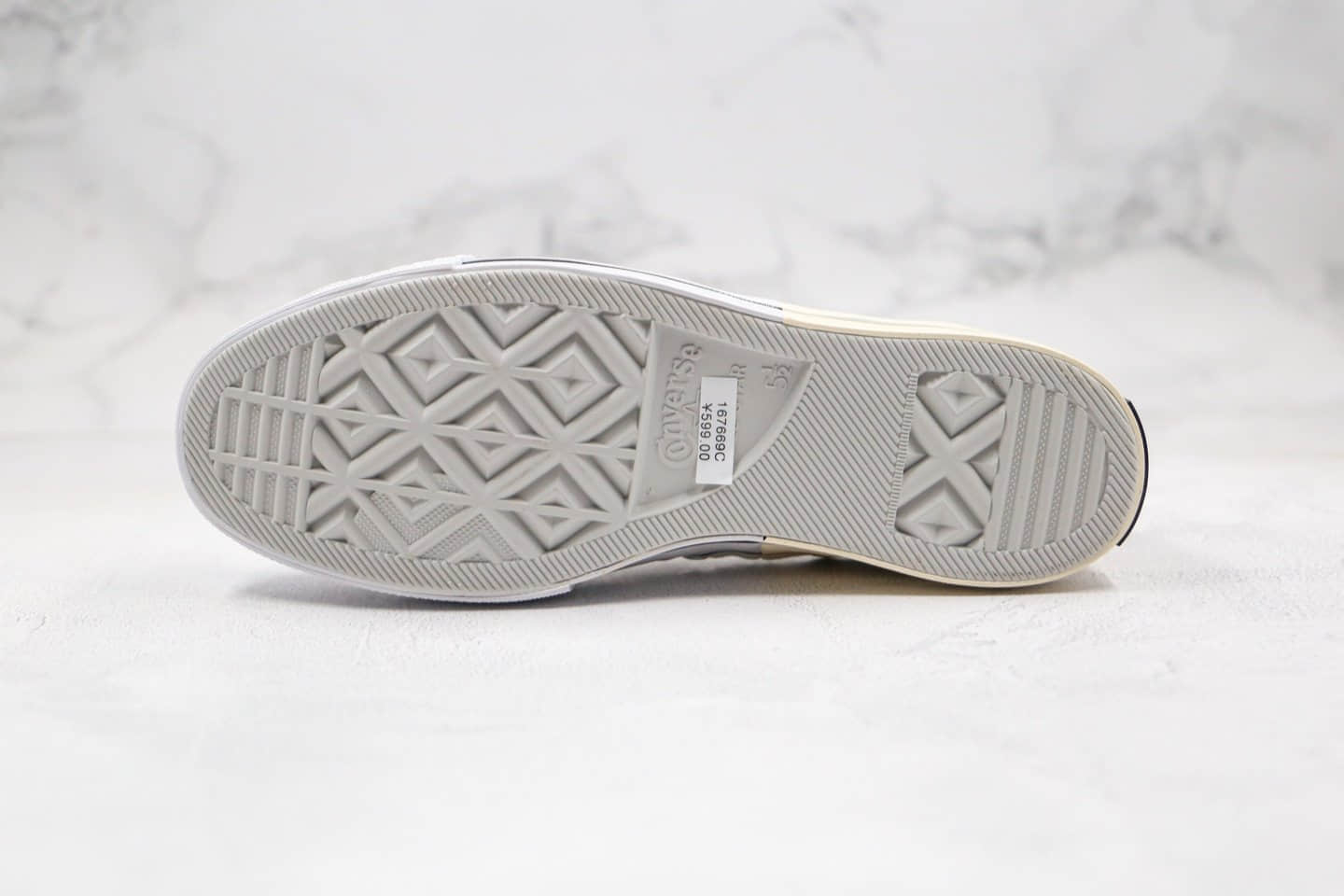 匡威Converse Restructured Chuck 1970 High White公司级版本高帮米白色解构拼接系列帆布鞋原厂硫化大底正确硅蓝PU软中底