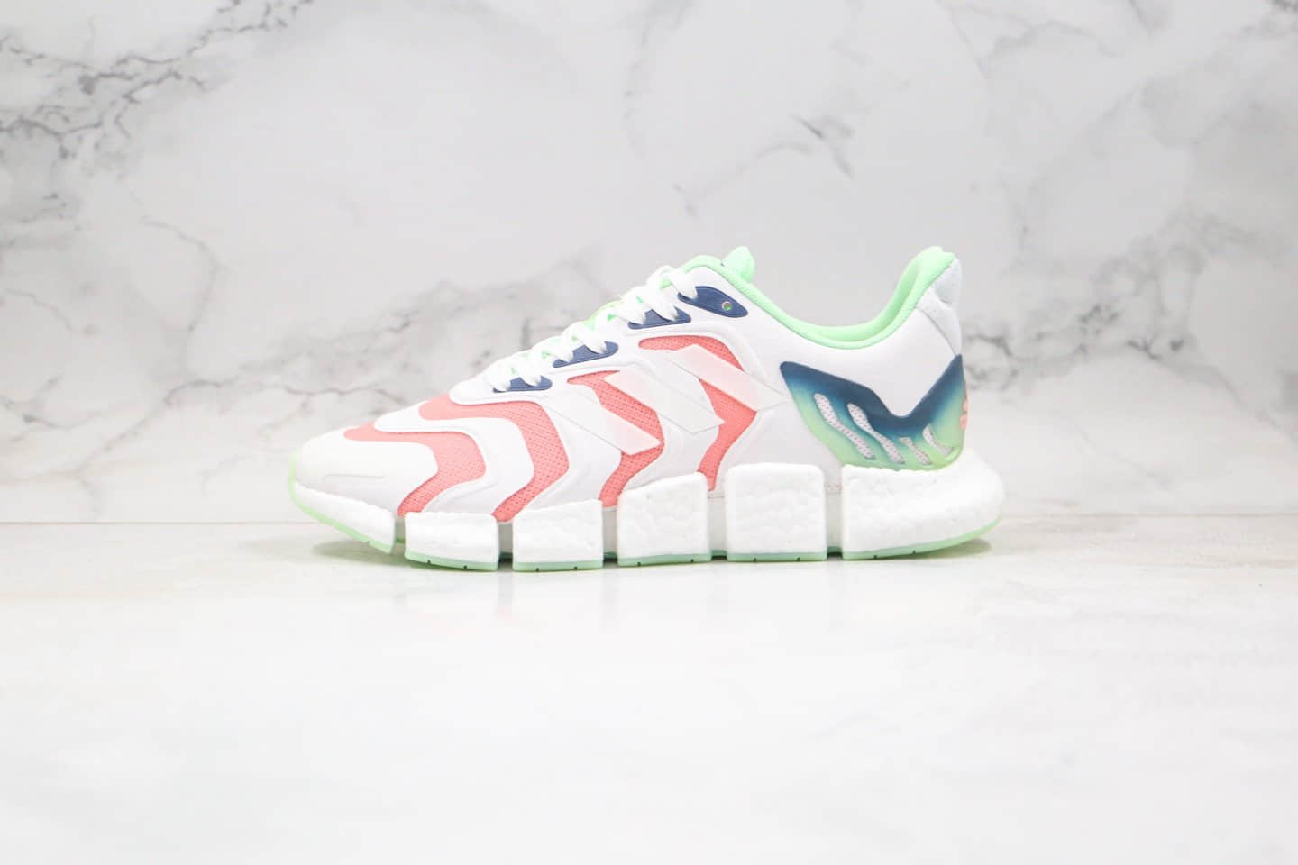 阿迪达斯adidas Climacool纯原版本毛毛虫清风爆米花跑鞋荧光绿粉红色原盒原标原档案数据开发 货号：FX7849