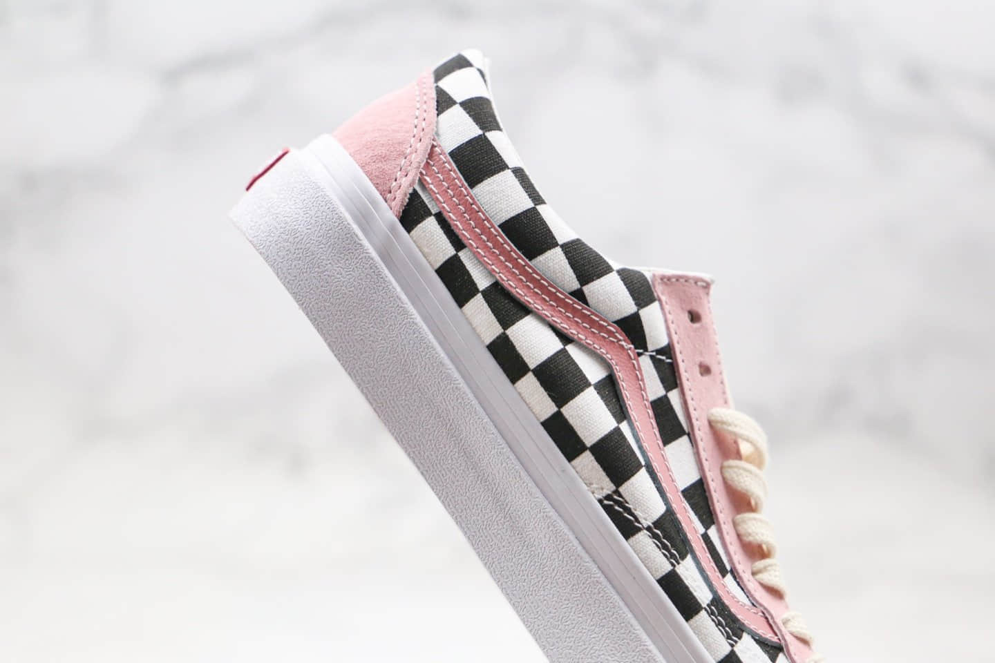 万斯Vans Style 36公司级版本棋盘格子小头黑粉色海外限定原厂硫化内置钢印