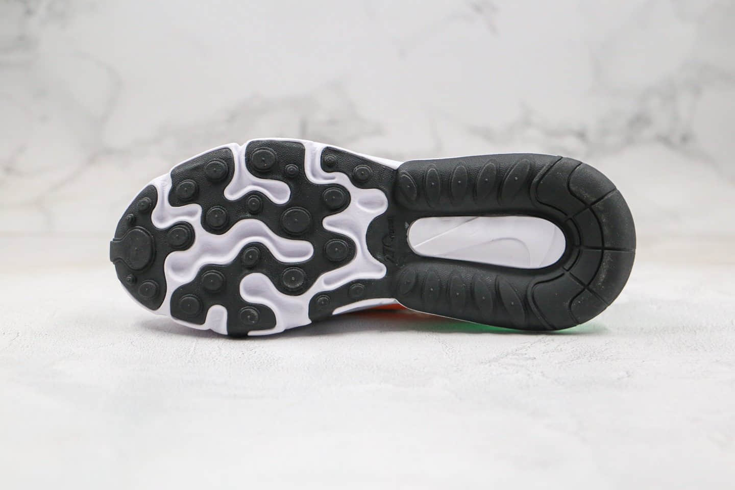 耐克Nike React Air Max 270V2纯原版本气垫鞋Max270二代白橙绿色内置真小潘气垫高清洁度鞋面 货号:CJ0620-600