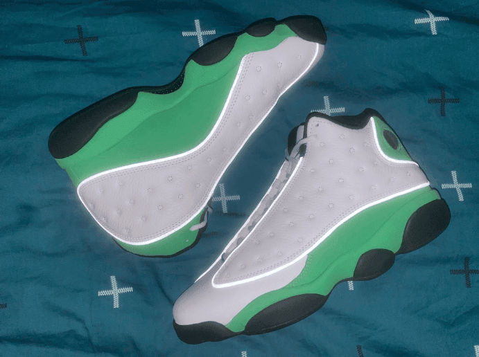 暗藏3M反光细节!酷似雷阿伦PE的全新AJ13释出最新实物图! 货号:DB6537-113