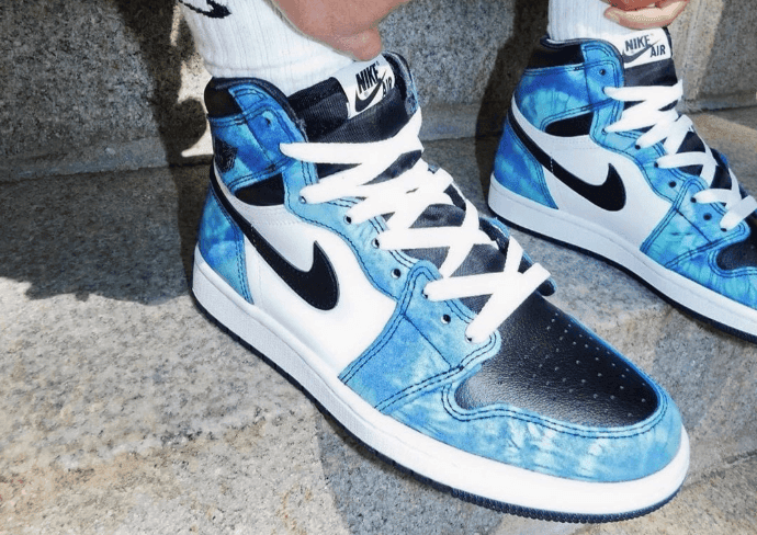 Rox Brown 上脚演绎扎染AJ1！绝对的神仙颜值！下月发售！ 货号：CD0461-100