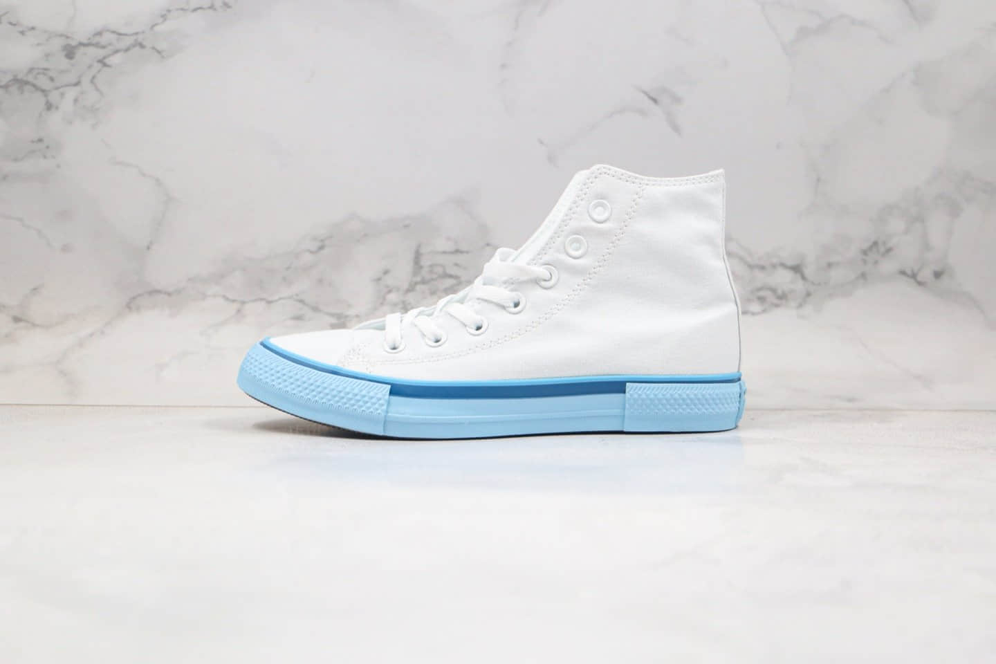 匡威Converse all star公司级高帮白蓝色帆布鞋原厂硫化大底原档案数据开发 货号:568805C