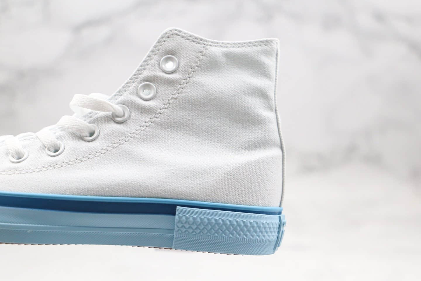 匡威Converse all star公司级高帮白蓝色帆布鞋原厂硫化大底原档案数据开发 货号:568805C